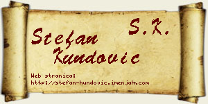 Stefan Kundović vizit kartica